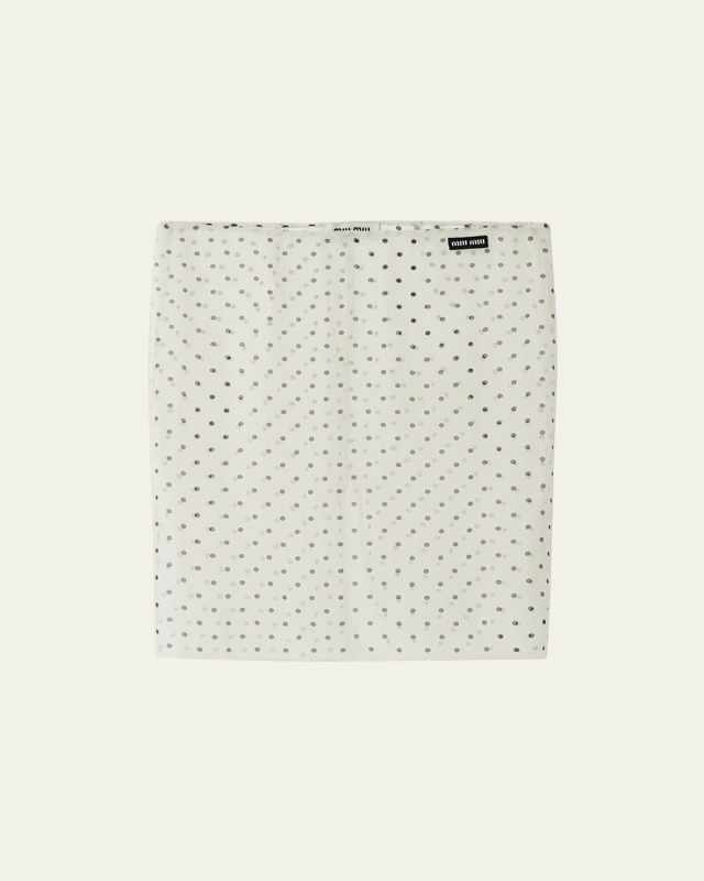 Polka-Dot Chiffon Skirt